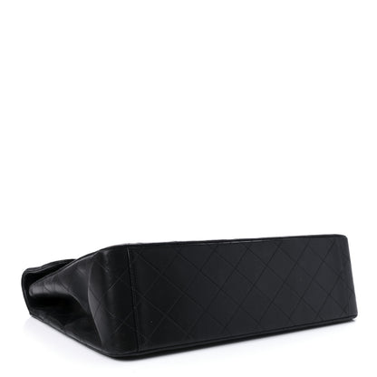 Chanel Lambskin Quilted XL Jumbo Single Flap Black 4 of 10