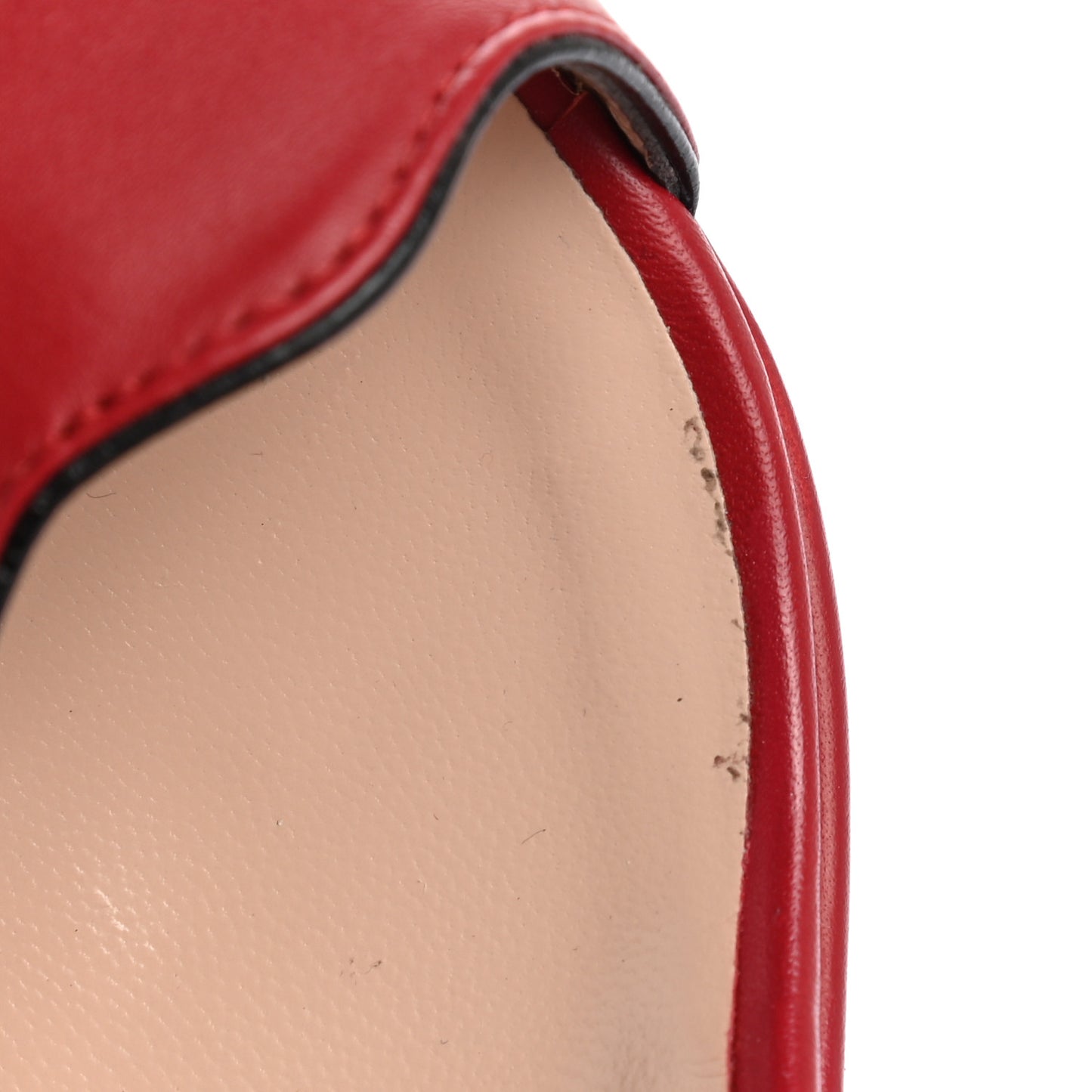 Calfskin GG Marmont Ankle Wrap 30/115mm Platform Sandals 37 Hibiscus Red