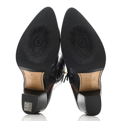 Gucci Goatskin Mens Zahara Interlocking G Horsebit Ankle Boots 9 Black Chardonnay Ardesia 5 of 9