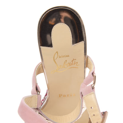 Christian Louboutin Suede Specchio Glitter Studded Pyradiams 110 Platform Sandals 39 Crepon 6 of 9