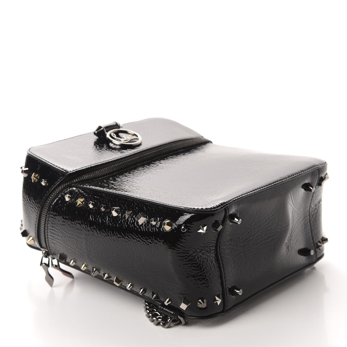 Vintage Patent Calfskin Rubylou Backpack Black