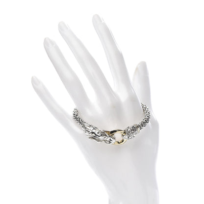 John Hardy Sterling Silver 18K Yellow Gold 6mm Naga Dragon Bracelet 2 of 4