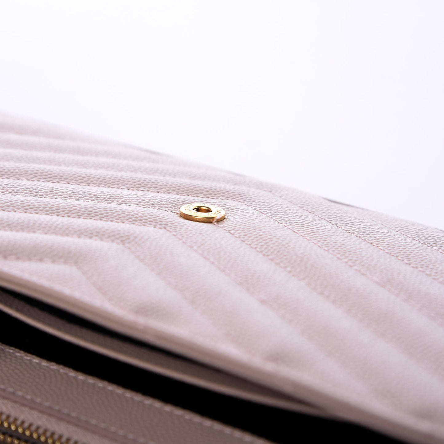 Grain De Poudre Matelasse Chevron Monogram Chain Wallet Rose Antic