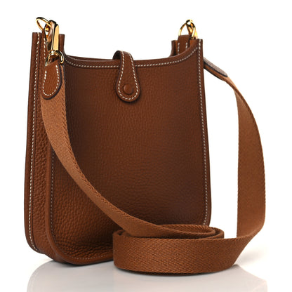 Hermes Taurillon Clemence Evelyne TPM Gold 2 of 9