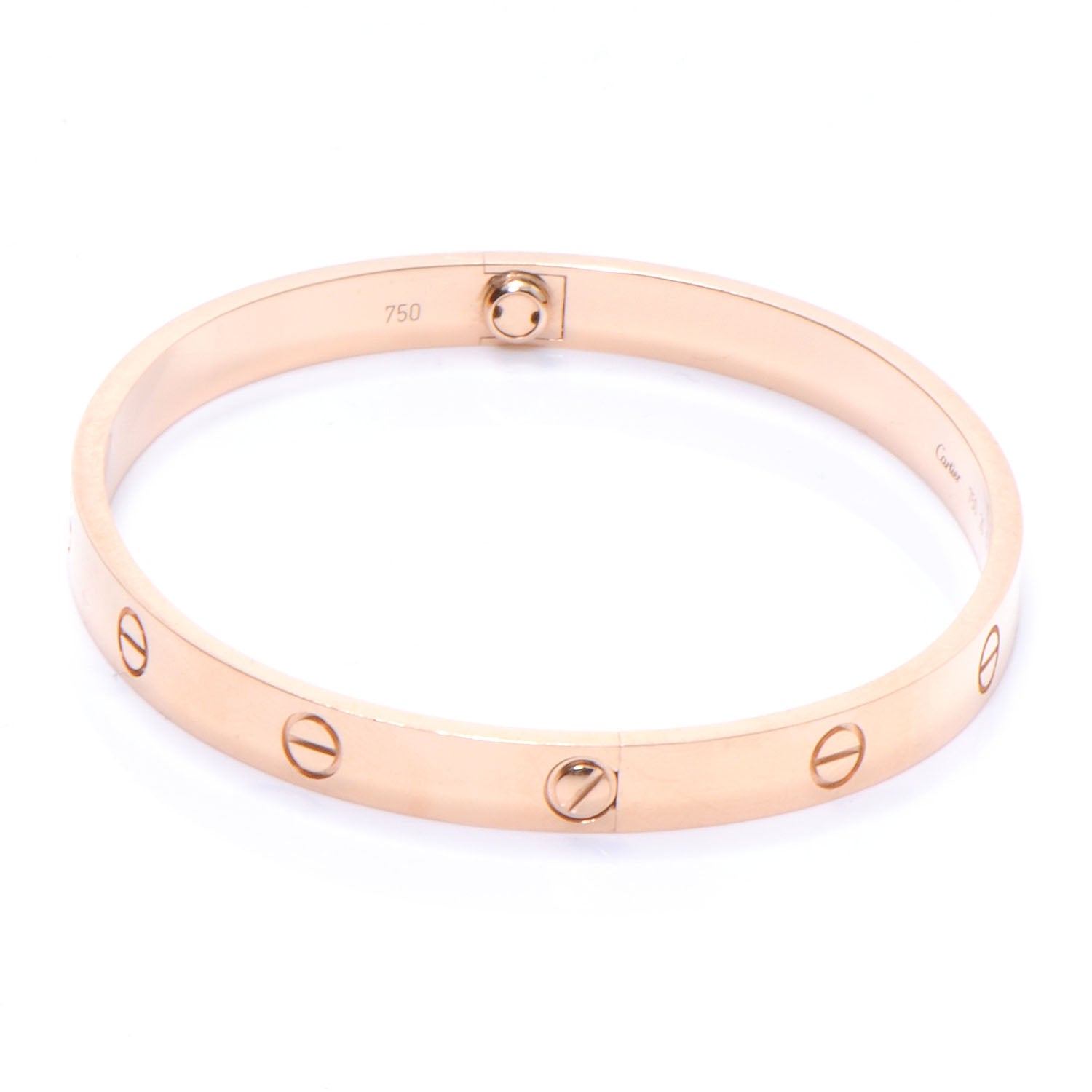 Cartier 18k Pink Gold LOVE Bracelet Size 20 4 of 6