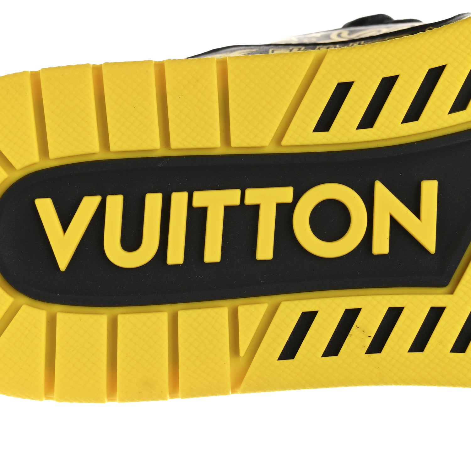 Louis Vuitton Calfskin Graffiti Mens LV Trainer Sneakers 8 Black Yellow 7 of 11