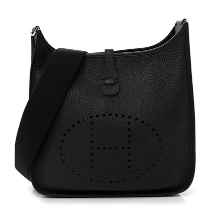 Hermes Taurillon Clemence Evelyne III PM Black 1 of 12