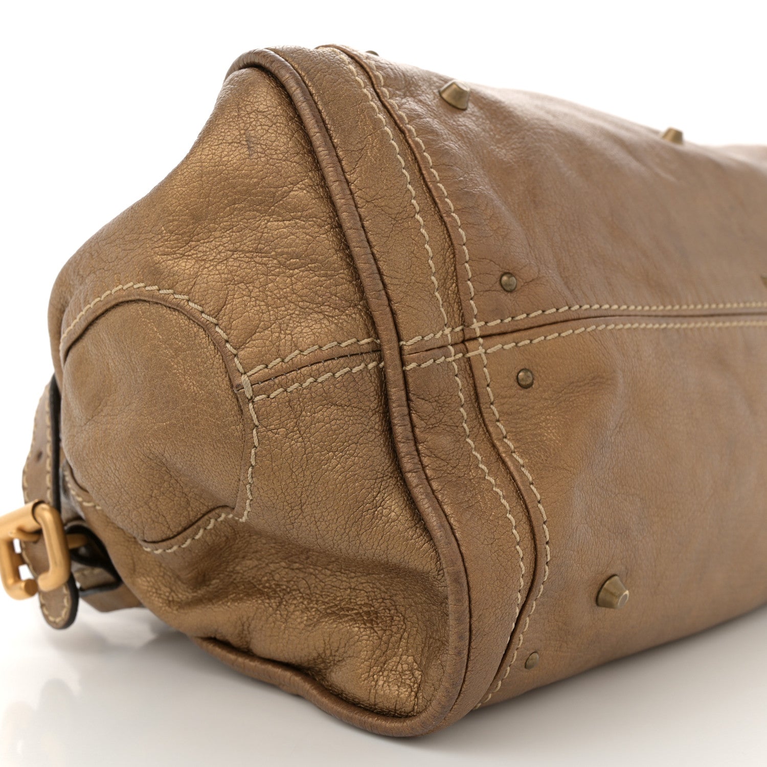 Chloe Metallic Calfskin Medium Paddington Satchel Gold 9 of 16