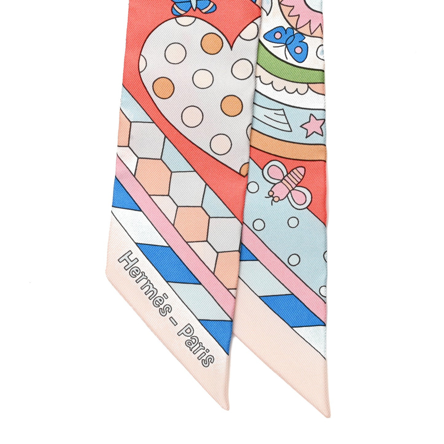 Silk Les Murmures de la Foret Twilly Beige Rose Bleu