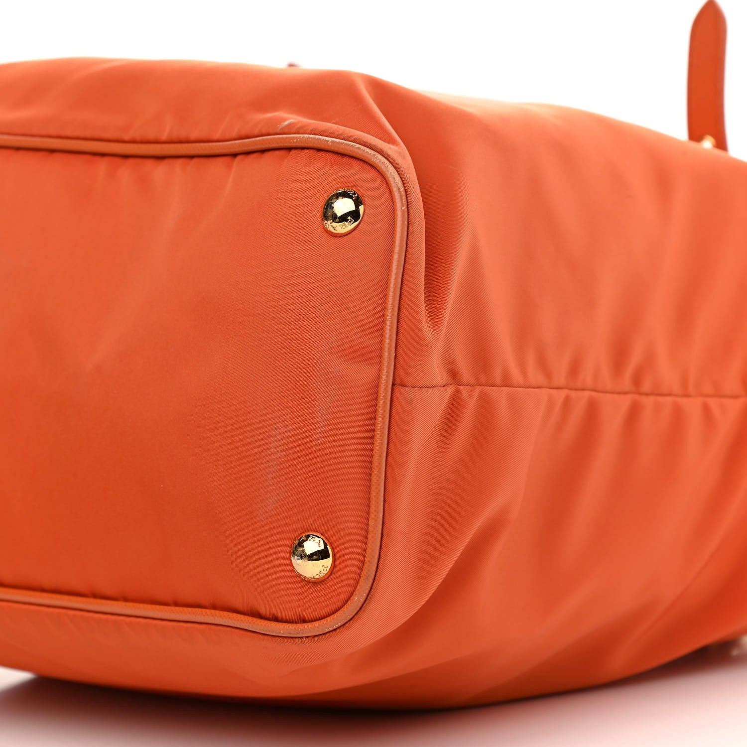 Prada Tessuto Nylon Saffiano Tote Papaya 13 of 17