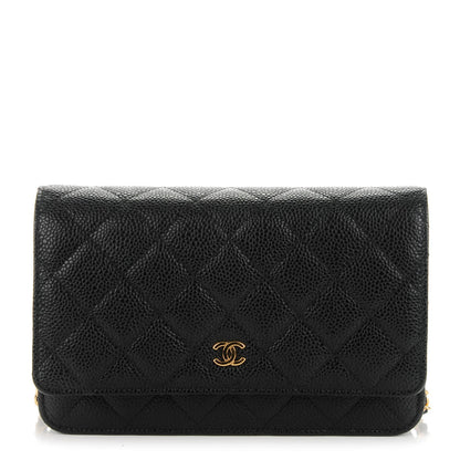 Chanel Caviar Quilted Wallet On Chain WOC Black 1 of 8