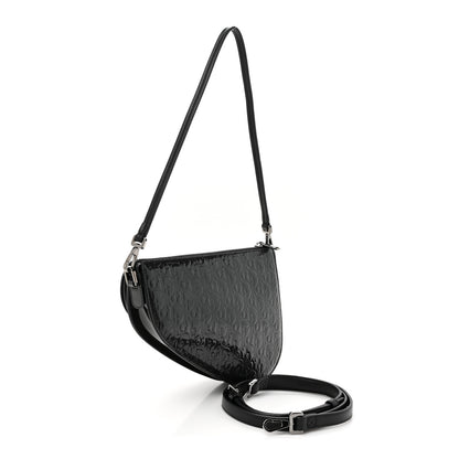 Christian Dior Patent Oblique Embossed Saddle Boxy Bag Black 3 of 10