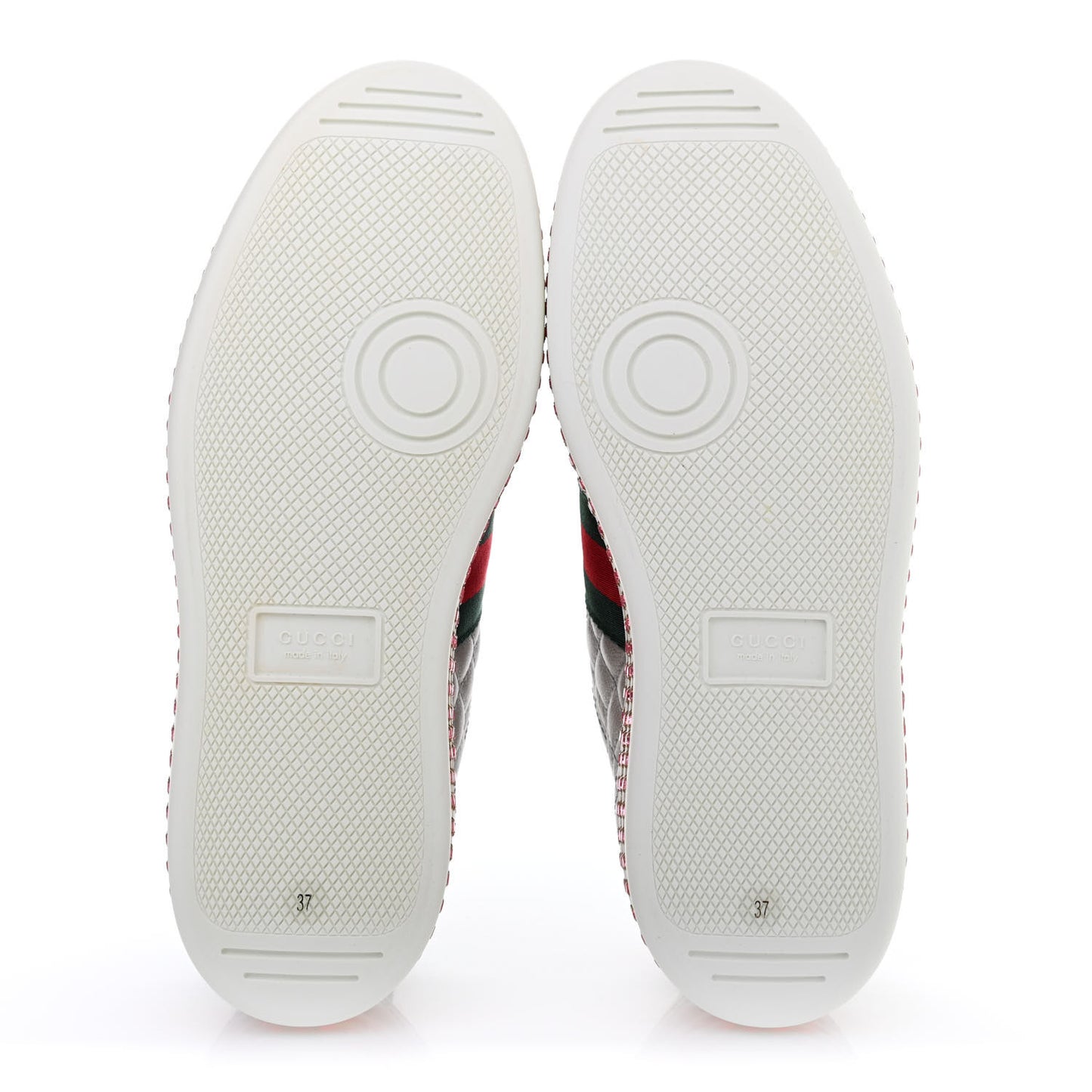 Laminated Nappa Crystal Web Bee Embroidered Trapuntata Womens Ace Platform Sneakers 37 Argento