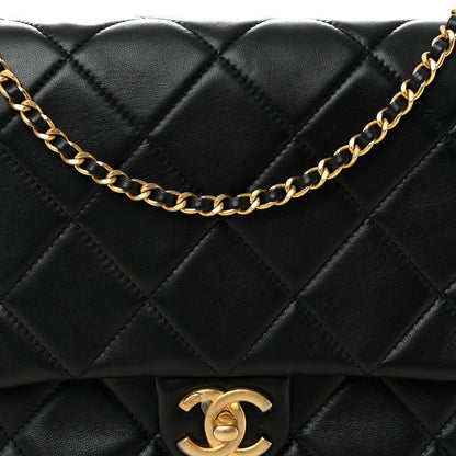 Chanel Lambskin Quilted Side Flap Black 7 of 9