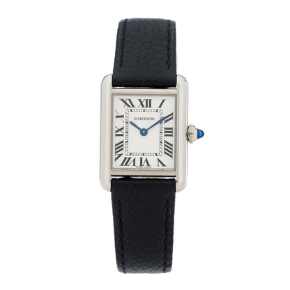 Cartier Stainless Steel Calfskin 22mm Must de Cartier Tank Quartz Watch 1 of 5