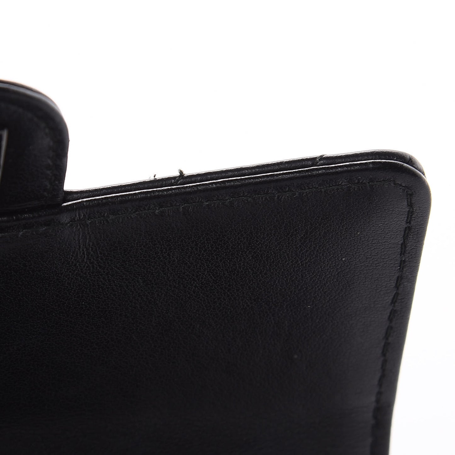 Aged Calfskin Chevron Quilted Reissue Medium Flap Wallet So Black