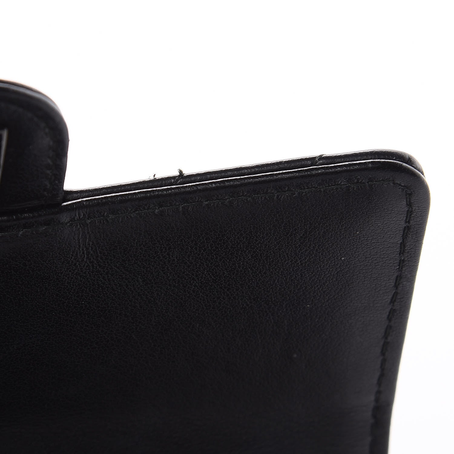 Chanel Aged Calfskin Chevron Quilted Reissue Medium Flap Wallet So Black 9 of 11