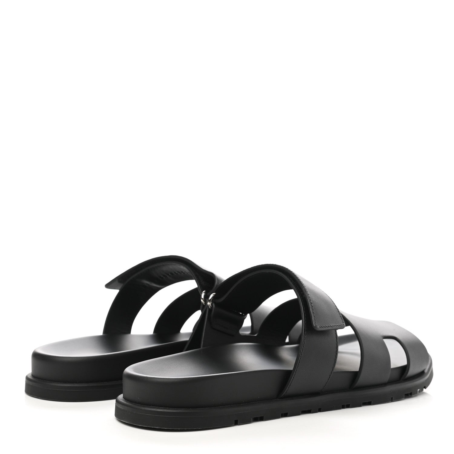 Hermes Calfskin Mens Chypre Sandals 43.5 Black 4 of 13