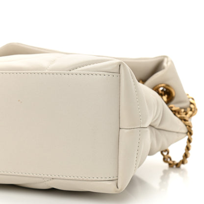 Saint Laurent Lambskin Quilted Small Loulou Puffer Monogram Chain Satchel Crema Soft 9 of 12