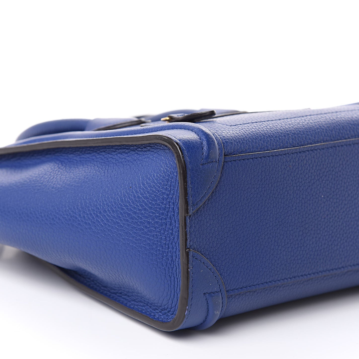 Drummed Calfskin Nano Luggage Indigo