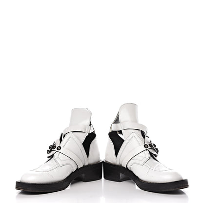 Balenciaga Brushed Calfskin Ceinture Ankle Boots 39 White 7 of 21