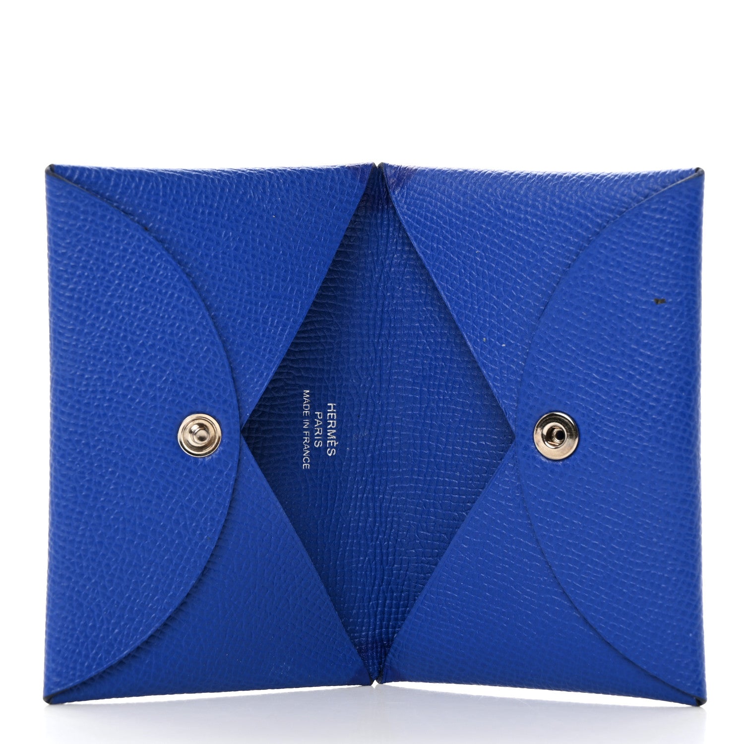 Hermes Epsom Calvi Card Case Bleu Electrique 5 of 8