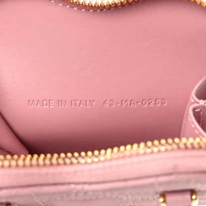 Christian Dior Calfskin Cannage Dioramour Caro Heart Pouch With Chain Old Rose 7 of 12
