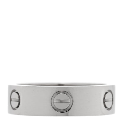 Cartier 18K White Gold 5.5mm LOVE Ring 57 8 1 of 5