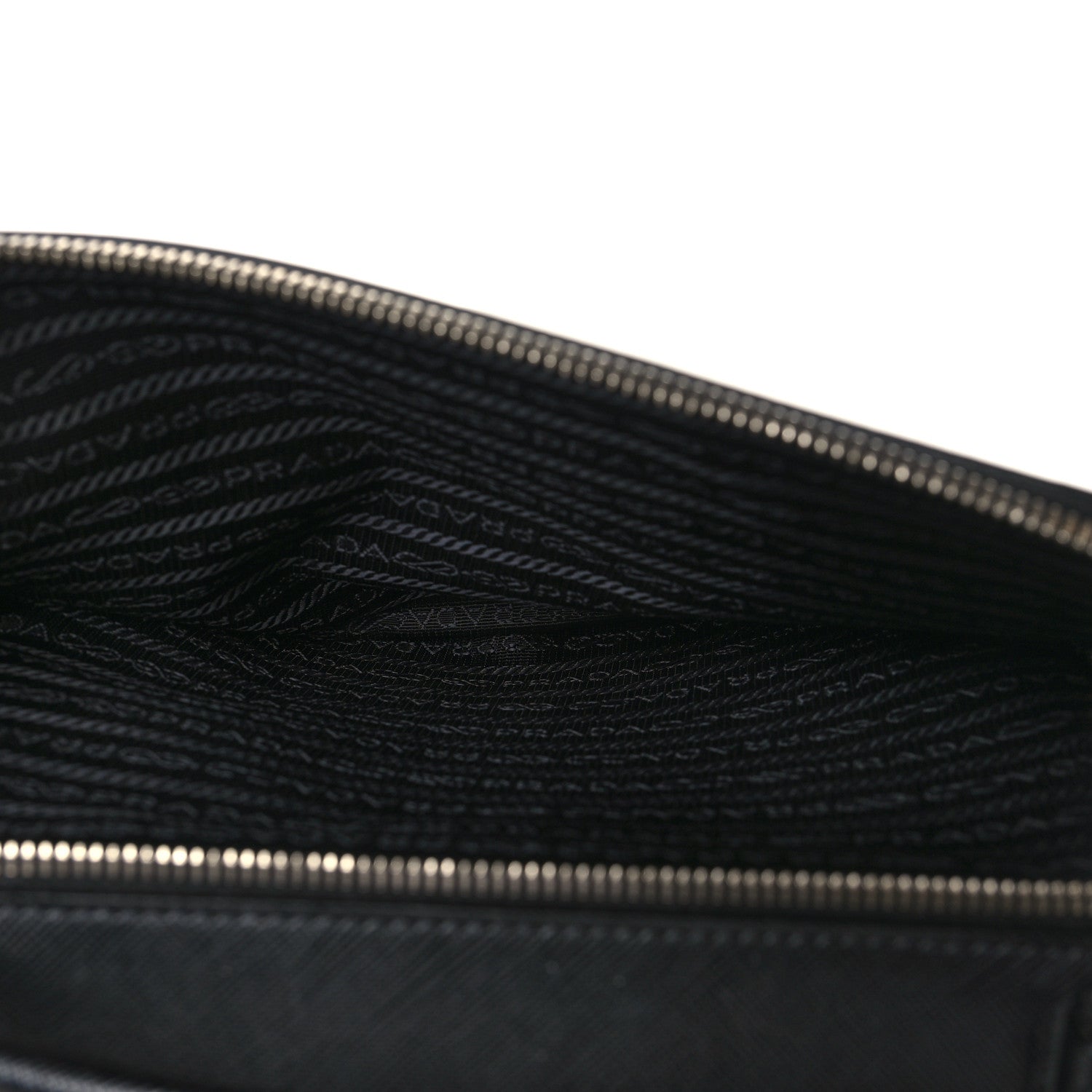 Prada Saffiano Travel Medium Brique Crossbody Bag Black 6 of 9