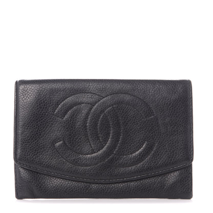 Chanel Caviar Timeless CC Flap Wallet Black 1 of 8