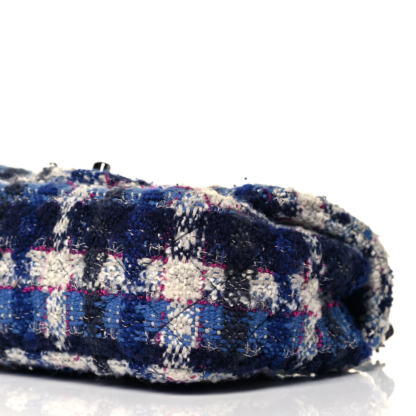 Tweed Quilted Mini Rectangular Flap Blue Multicolor