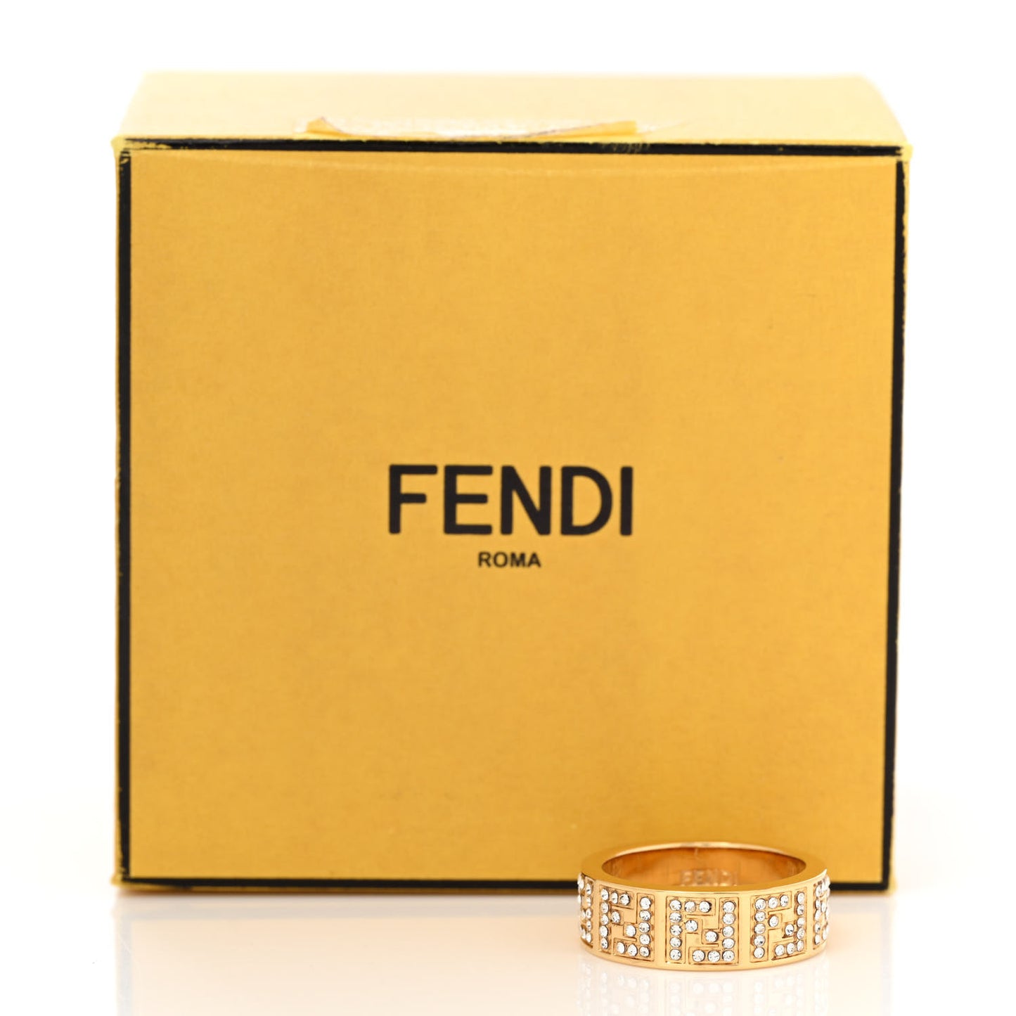 Metal Crystal Forever Fendi Ring M 54/7 Gold
