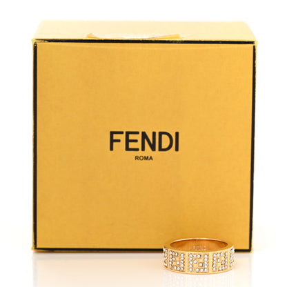 Fendi Metal Crystal Forever Fendi Ring M 54/7 Gold 3 of 7