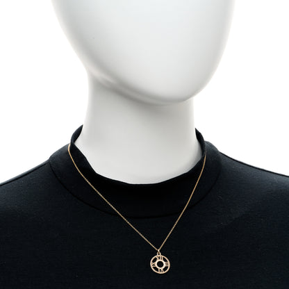Tiffany 18K Rose Gold Diamond Small Atlas Open Pendant Necklace 2 of 5