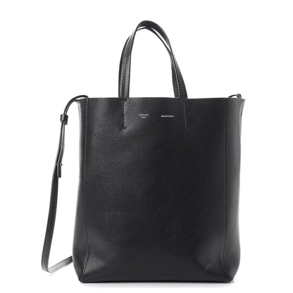 Celine Grained Calfskin Small Vertical Cabas Black 1 of 8