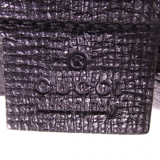 Leather Horsebit Flap Bag Black