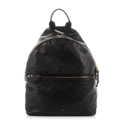 Gucci Guccissima Medium Classic Backpack Dark Brown 1 of 9