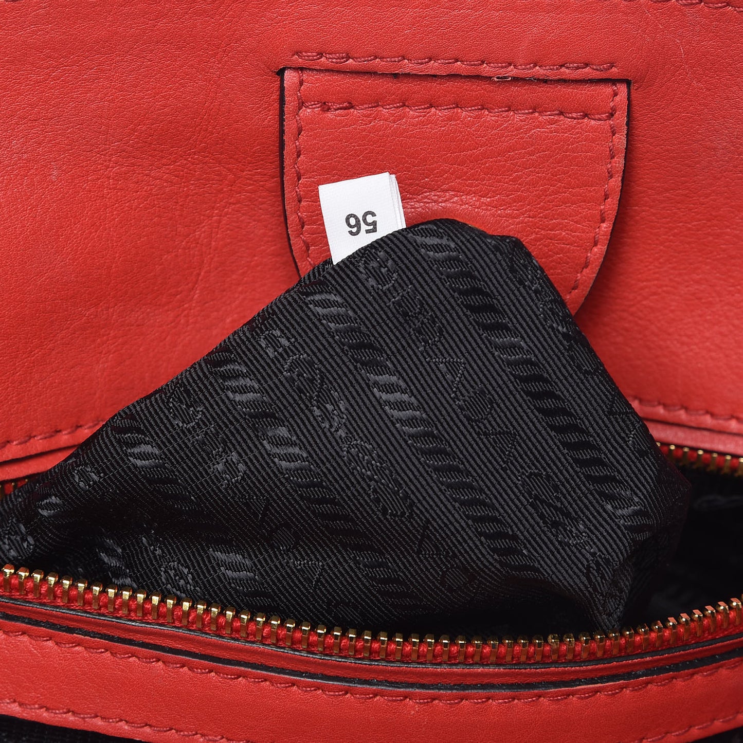 Glace Calfskin Twin Pocket Tote Fuoco