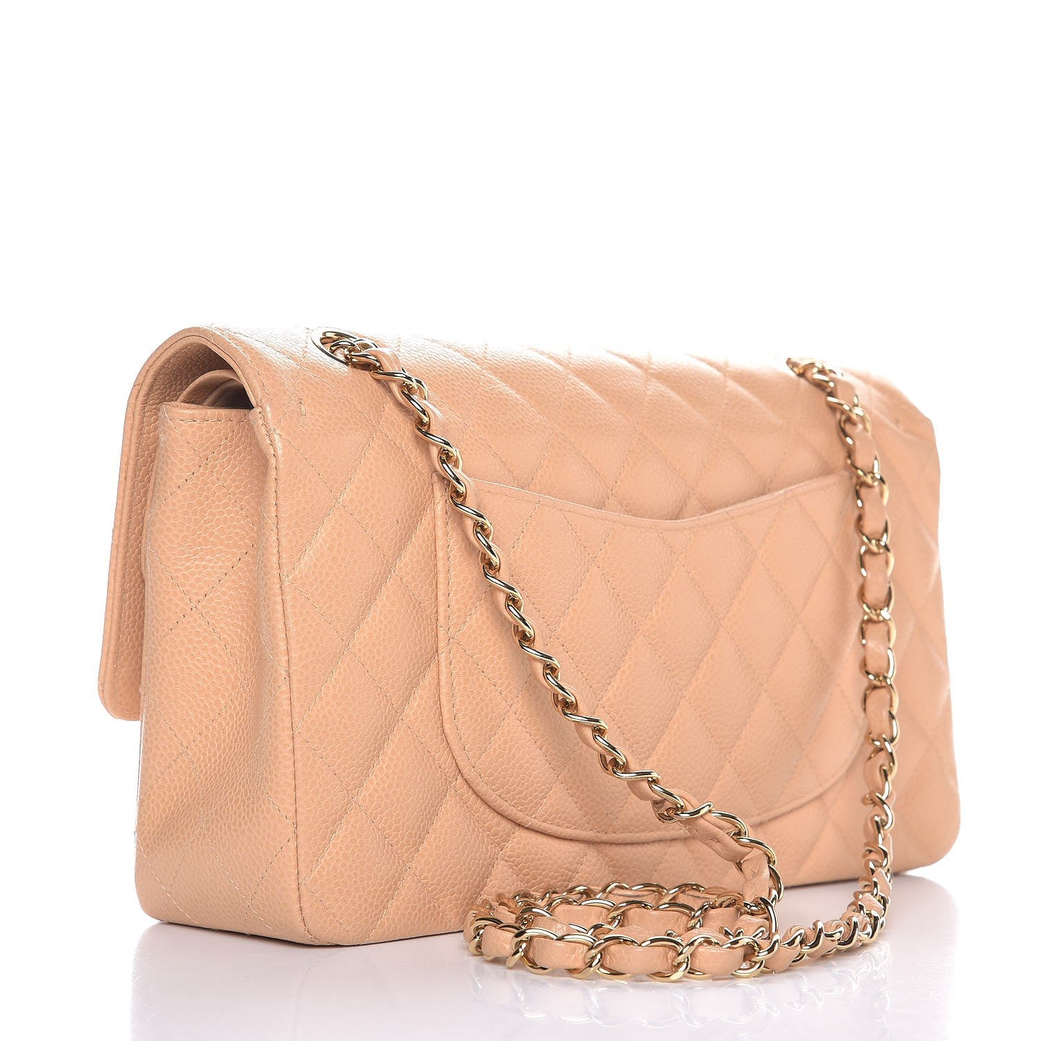 Chanel Caviar Quilted Jumbo Double Flap Beige 4 of 9