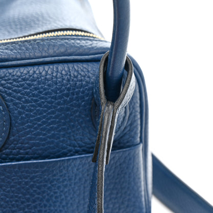 Hermes Taurillon Clemence Mini Lindy 20 Deep Bleu 20 of 21