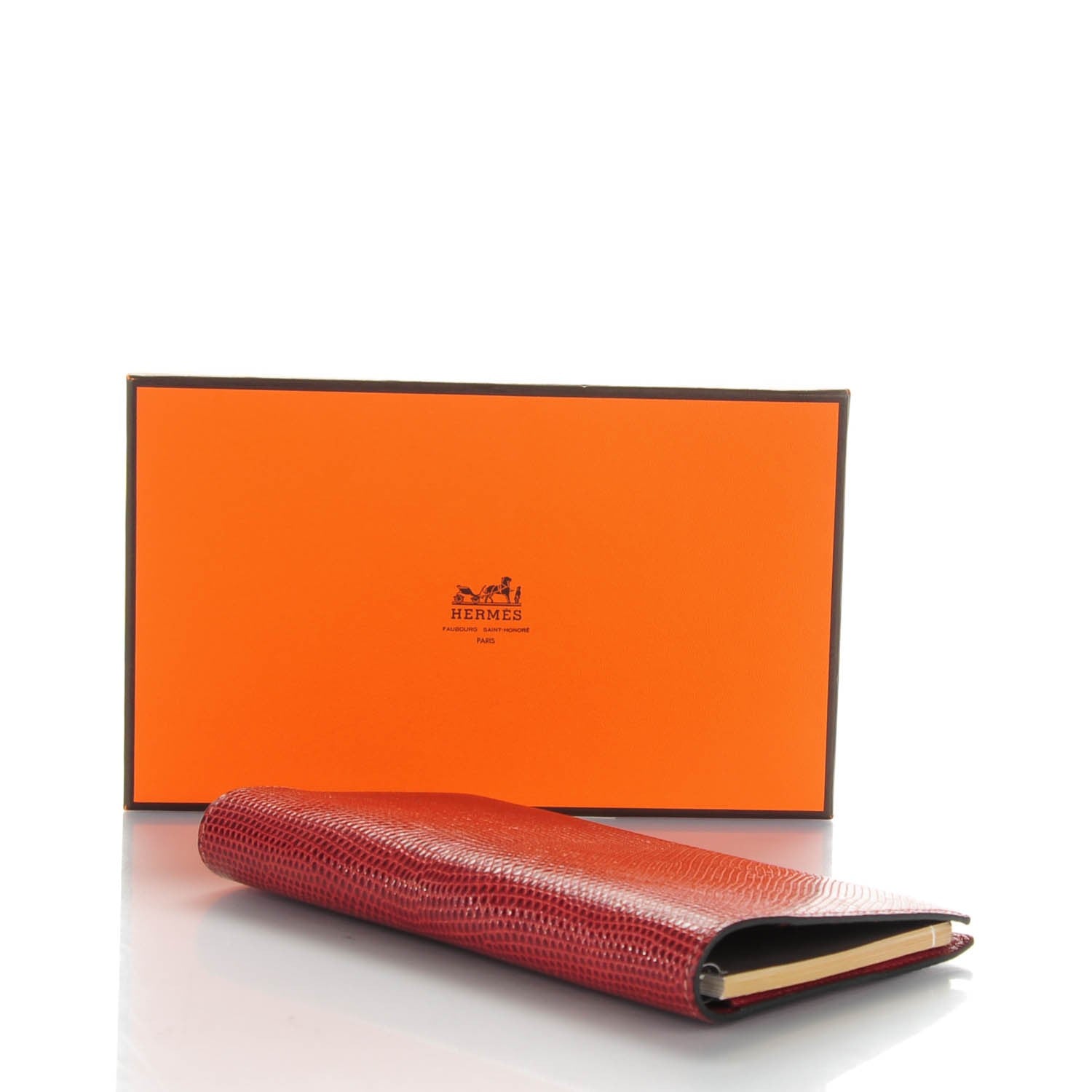 Hermes Lizard Vision II Agenda Cover Rouge H 4 of 6