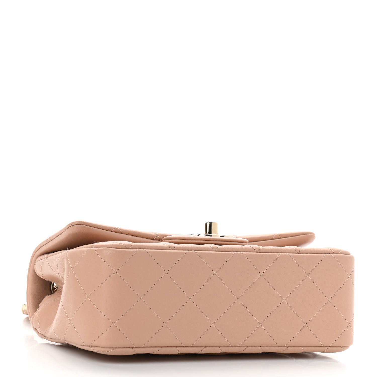 Chanel Lambskin Quilted Mini Rectangular Flap Beige 4 of 11