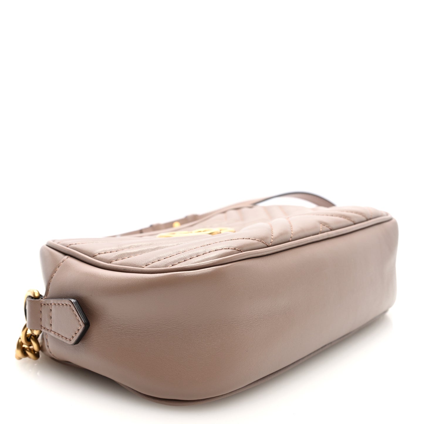 Calfskin Matelasse Small GG Marmont Chain Shoulder Bag Porcelain Rose