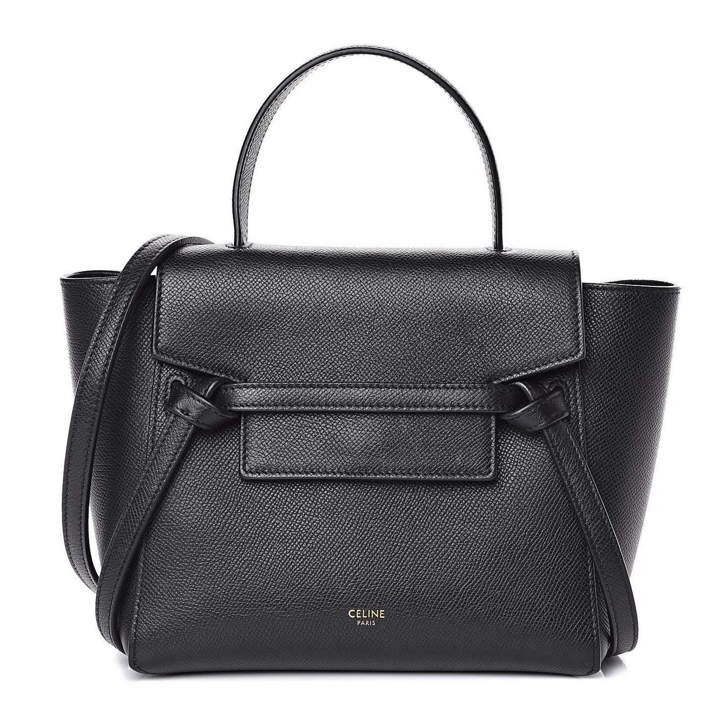 Grained Calfskin Nano Belt Bag Black