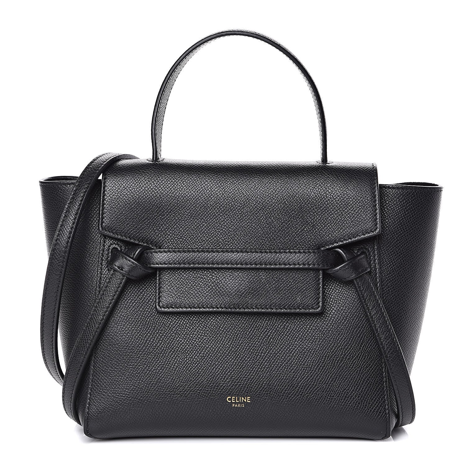Celine Grained Calfskin Nano Belt Bag Black 1 of 9