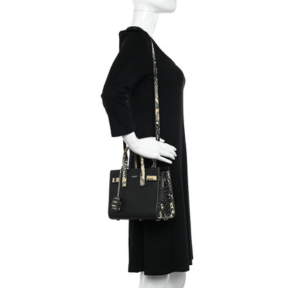 Saint Laurent Grained Calfskin Python Embossed Nano Sac De Jour Black 2 of 14