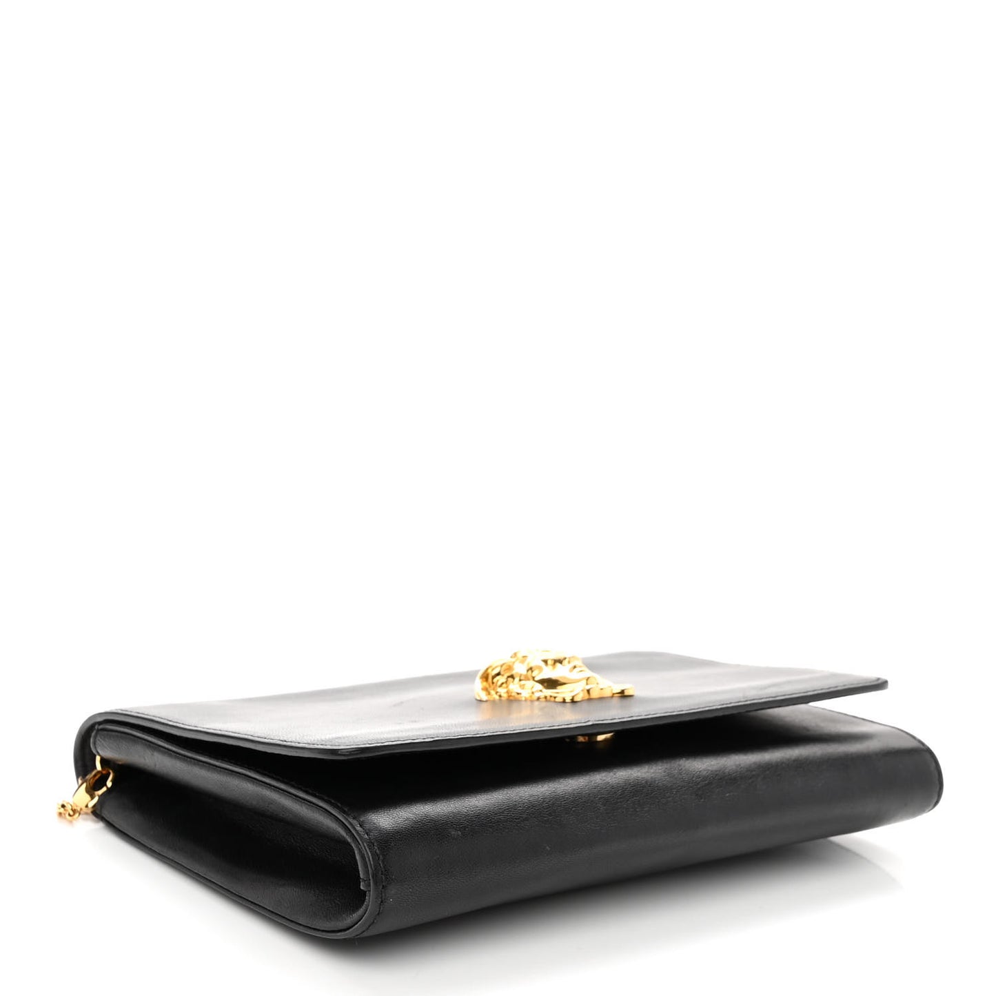 Vitello Palazzo Medusa Evening Clutch Bag Black