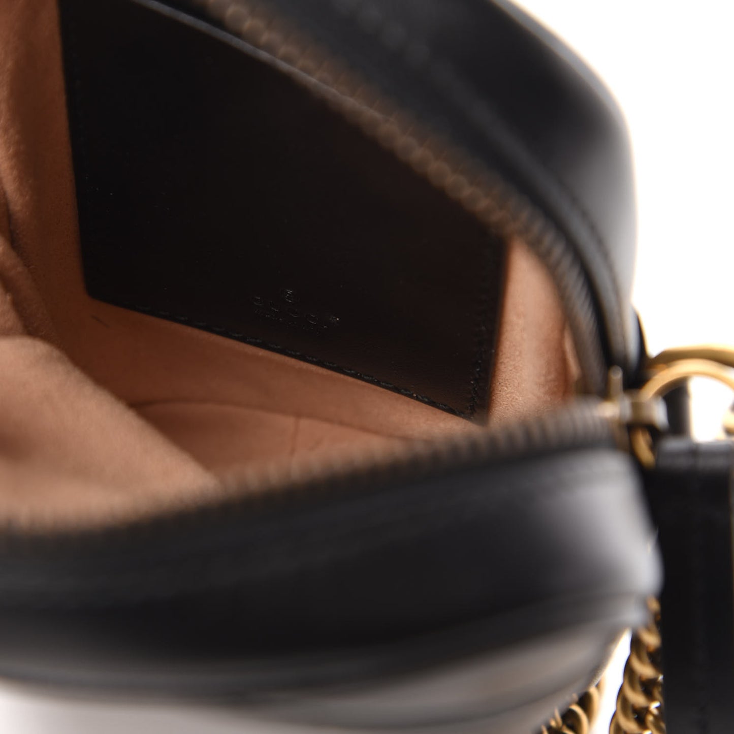 Calfskin Matelasse Mini GG Marmont Crossbody Bag Black