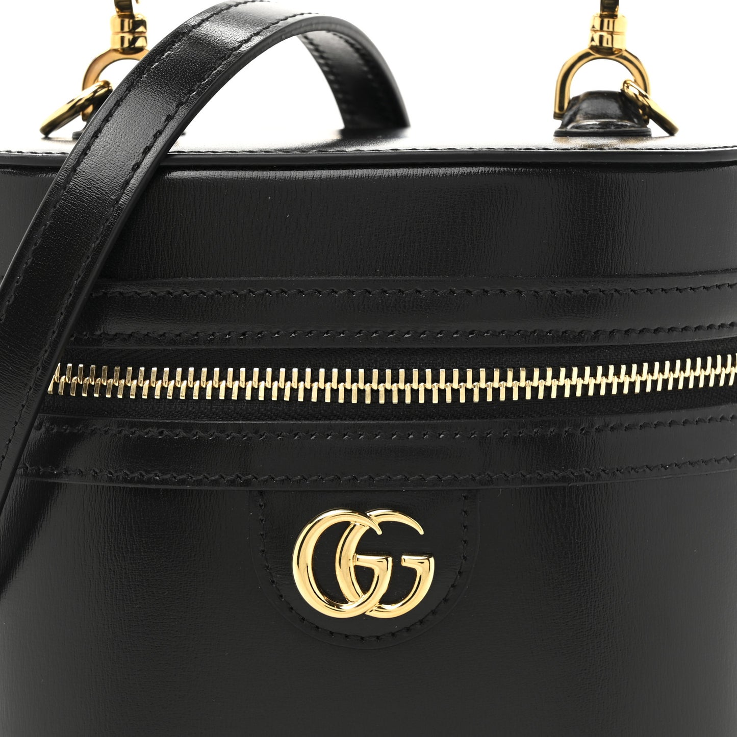 Calfskin Mini Bamboo Top Handle Shoulder Bag Black