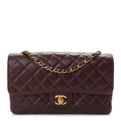 Chanel Lambskin Quilted Medium Single Flap Burgundy 1 of 11